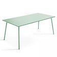 OVIALA - Ensemble table de jardin et 8 chaises en métal vert sauge - Palavas - vignette