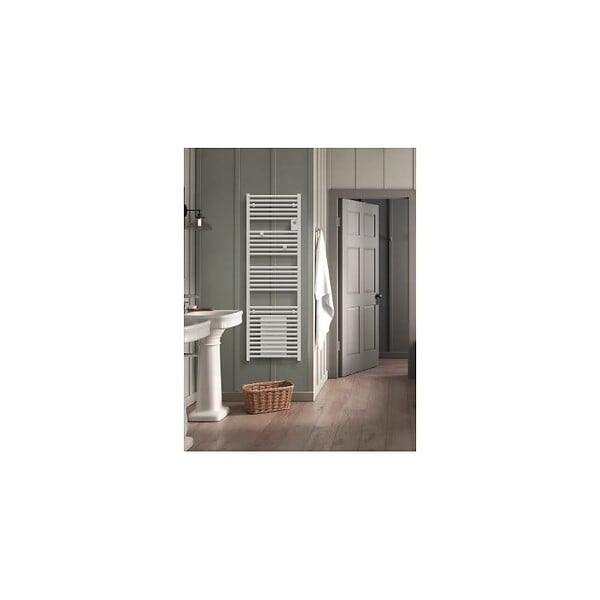 THERMOR - Sèche-serviettes mixte Riva 4 - 750 +1000W - Avec soufflerie - Blanc satin - large