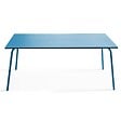 OVIALA - Table de jardin ractangulaire en métal 8 places 180 cm bleu pacific - Palavas - vignette