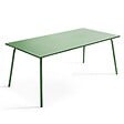 OVIALA - Table de jardin rectangulaire en métal 8 places 180 cm vert cactus - Palavas - vignette