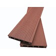 MCCOVER - PACK 1 m² lame de terrasse composite Prima - Brun Rouge, L : 220 cm , l : 12 cm,  E : 19 mm - vignette