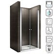 SANIVERRE - GINA Porte de douche H.180 x L. 68 à 72 cm verre transparent 6 mm - vignette