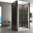 SANIVERRE - GINA Porte de douche H.180 x L. 80 à 84 cm verre semi-opaque 6 mm - vignette
