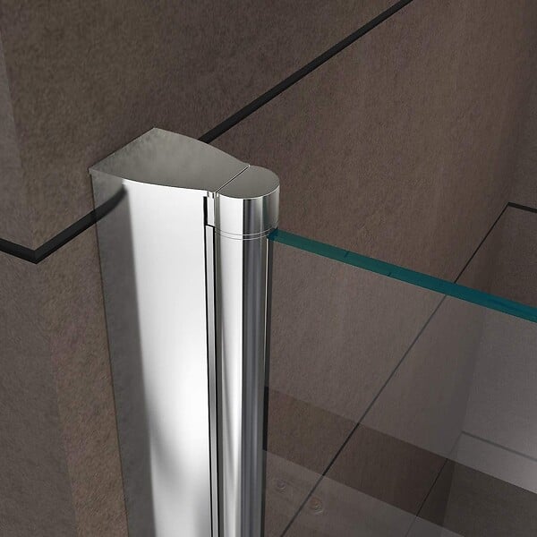 SANIVERRE - GINA Porte de douche H.180 x L. 80 à 84 cm verre semi-opaque 6 mm - large