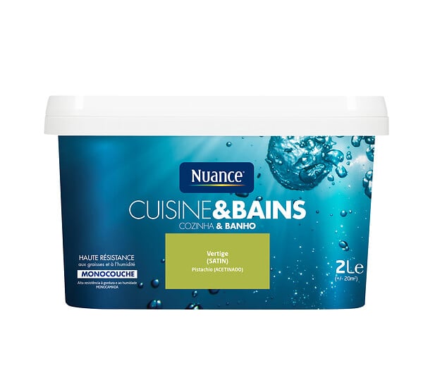 NUANCE - Peinture Cuisine et Bains - Vertige - Satin - 2L - large