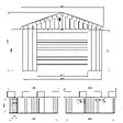TIMBELA - Garage Qualité Premium 21 m²- L378xl648 cm- garage pour auto, moto, vélos, machines de jardinage- Construction en Panneaux LP Smartside - Abri de jardin Timbela M992B - vignette