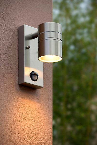 LUCIDE - ARNE-LED. Spot mural Extér.-Chrome.-Ø6,3-LED - large