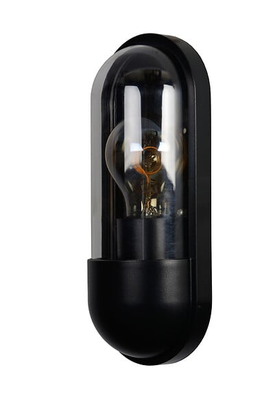 LUCIDE - CAPSULE Applique mur. Extér.-Noir-1xE27-15W-IP54 - large