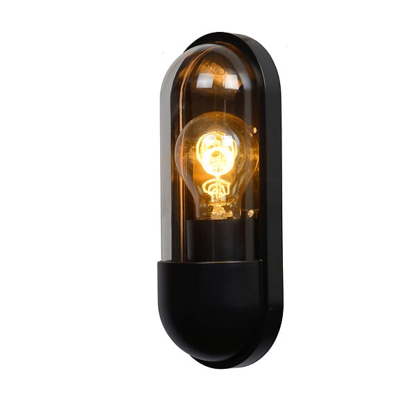 LUCIDE - CAPSULE Applique mur. Extér.-Noir-1xE27-15W-IP54 - large
