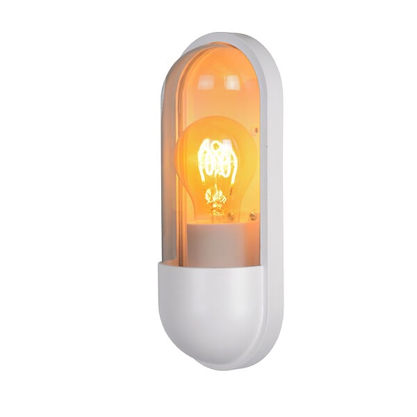 LUCIDE - CAPSULE Applique mur. Extér.-Blanc-1xE27-15W-IP54 - large