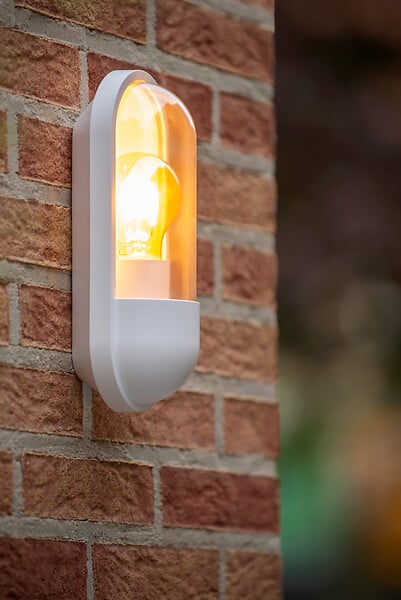 LUCIDE - CAPSULE Applique mur. Extér.-Blanc-1xE27-15W-IP54 - large