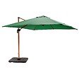 OVIALA - Parasol déporté 3x3m et 4 dalles à remplir effet bois vert cactus - Brescia - vignette