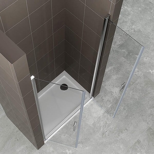 SANIVERRE - KIMI Porte de douche H.180 - L. 70 à 73 cm verre transparent 6 mm - large