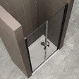 SANIVERRE - KIMIBLACK Porte de douche H.180 Noir L. 76 à 79 cm transparent verre 6 mm - vignette