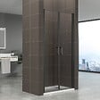 SANIVERRE - KIMIBLACK Porte de douche H.190 Noir L. 97 à 100 cm transparent verre 6 mm - vignette