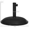 OUTSUNNY - Pied de parasol rond base de lestage parasol Ø 45 x 36H cm poids net 20 Kg ciment PVC gris noir - vignette