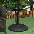 OUTSUNNY - Pied de parasol rond base de lestage parasol Ø 45 x 36H cm poids net 20 Kg ciment PVC gris noir - vignette