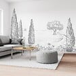 99DECO - Papier peint panoramique - Provence - Gris - intissé : 150g/m² - 7 lés : 336x270cm - vignette