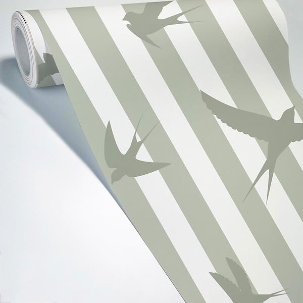 99DECO - Papier peint raccordable - Envolée - Vert - intissé : 150g/m² - 3 lés : 144x270cm - large