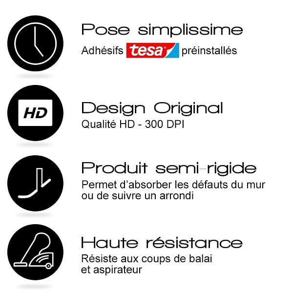 99DECO - Plinthes PVC adhésives décoratives pour sol - Lot de 10 - 100x8 cm (10m) Gris - Laisse Béton - large