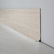 99DECO - Plinthes PVC adhésives décoratives pour sol - Lot de 10 - 100x8 cm (10m) Blanc - Effet Bois Chêne Blanchi - vignette