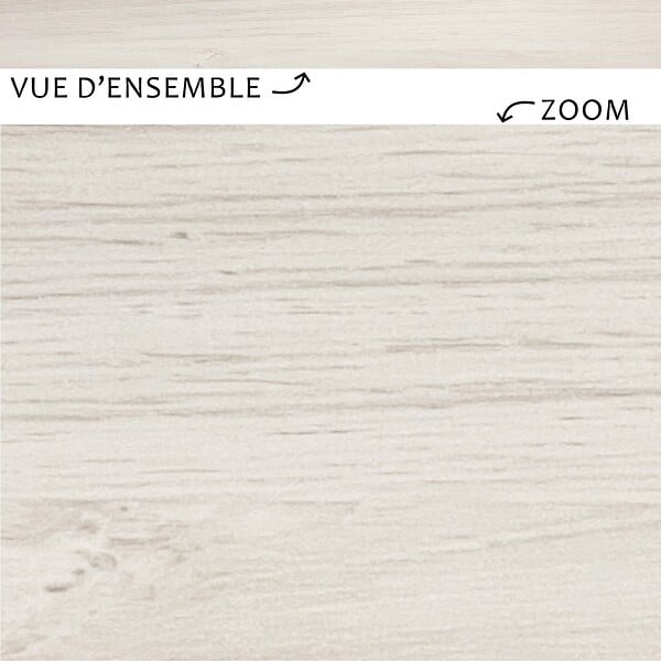 99DECO - Plinthes PVC adhésives décoratives pour sol - Lot de 10 - 100x8 cm (10m) Blanc - Effet Bois Chêne Blanchi - large