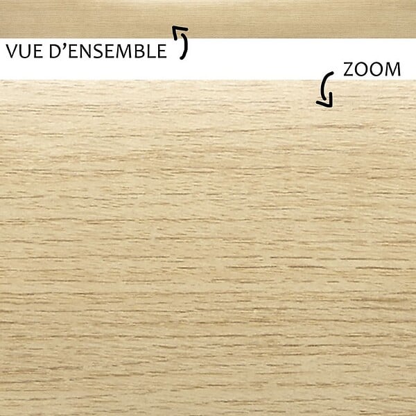 99DECO - Plinthes PVC adhésives décoratives pour sol - Lot de 10 - 100x8 cm (10m) Beige - Effet Bois Chêne Clair - large