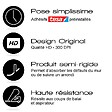 99DECO - Plinthes PVC adhésives décoratives pour sol - Lot de 10 - 100x8 cm (10m) Noir - Total Black - vignette