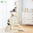 VOUNOT - Arbre à Chat 154cm avec Griffoir Plateforme Niche XXL Beige - vignette