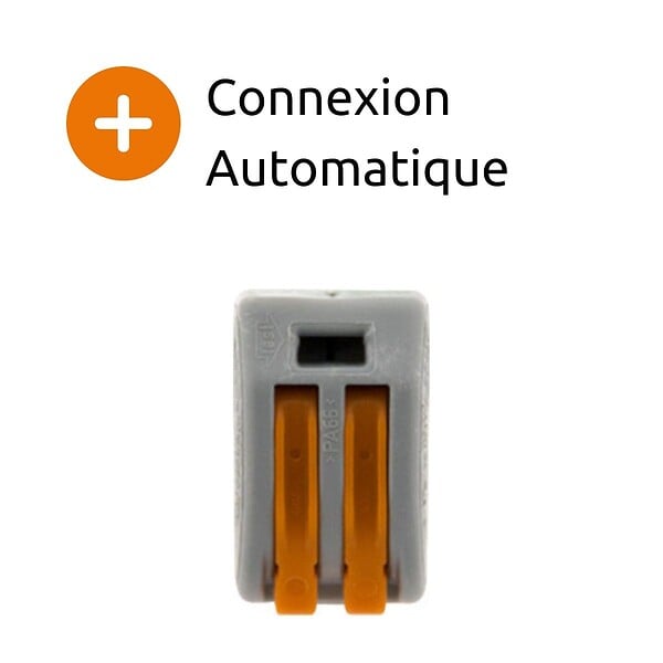 WAGO - Borne rapide automatique à cliquet S222 - 2 entrées - Wago - large