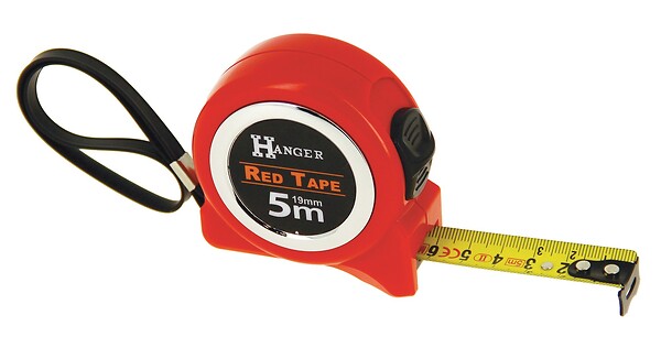 HANGER - Mètre ruban 3 m x 16mm 'Red Tape' - HANGER - 100021 - large