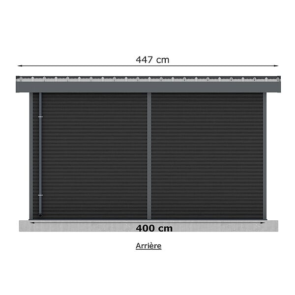 BARAC - Abri de jardin - Bois composite - Onyx 43 - 11,44m2 - large