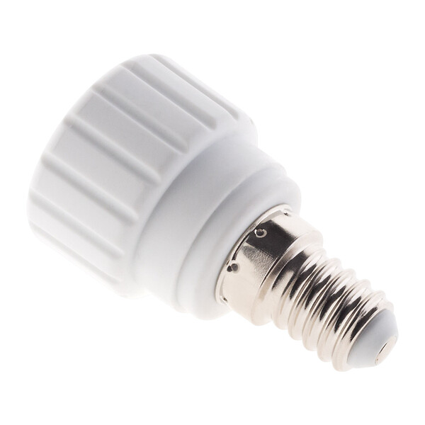 ZENITECH - Adaptateur de douille E14 vers GU10 à visser - ignifuge - Blanc - Zenitech - large