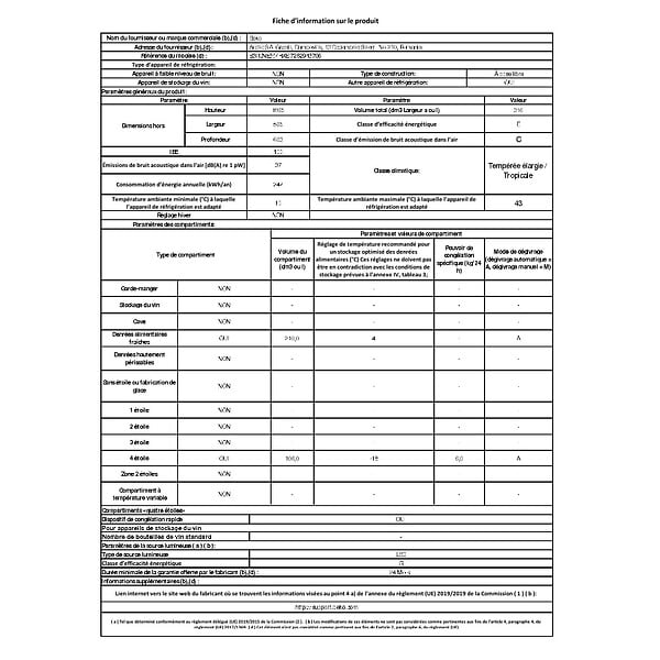 BEKO - réfrigérateur combiné 60cm 316l nofrost - B3RCNE364HXB - large