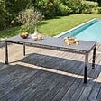 OVIALA - Table de jardin extensible en aluminium gris 8 à 10 places 240 cm - Galilée - vignette