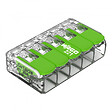 WAGO - Boite de 25 bornes d'installation 221 Green Range Wago - 5 conducteurs 4mm² - à leviers souple & rigide - vignette