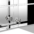 HOMCOM - Armoire miroir rangement toilette salle de bain meuble mural dim. 60L x 12l x 55H cm acier inox. - vignette