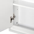 HOMCOM - Armoire murale miroir salle de bain 2 étagères dim. 48L x 14l x 45H cm panneaux particules MDF blanc - vignette