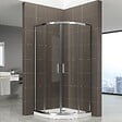 SANIVERRE - TIBY Cabine de douche 80x80 H190 cm 1/4 de cercle verre transparent 6 mm - vignette