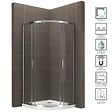 SANIVERRE - TIBY Cabine de douche 80x80 H190 cm 1/4 de cercle verre transparent 6 mm - vignette