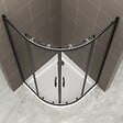 SANIVERRE - TIBYBLACK Cabine de douche 100x100 H190 cm 1/4 de cercle noir verre transparent 6 mm - vignette
