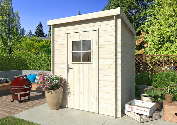 WHITE WOOD - Abri de jardin en bois Zoé 1 ép.19mm - White Wood - 3,2m² - large