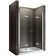 SANIVERRE - EMMY Porte de douche pliante H185 - L. 160 à 164 cm transparent - vignette