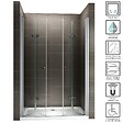 SANIVERRE - EMMY Porte de douche pliante H185 - L. 160 à 164 cm transparent - vignette