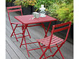 HESPERIDE - Table de jardin carrée Greensboro 70 x 70 cm Groseille - Hespéride - vignette