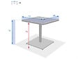 HESPERIDE - Table de jardin carrée Phuket Olive 65 x 65 cm - 2 places - Hespéride - vignette