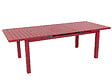 JARDILINE - Table rectangulaire extensible Santorin 8/10 personnes en aluminium finition uni terracotta avec 10 fauteuils - Jardiline - vignette