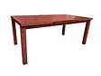 JARDILINE - Table rectangulaire extensible Santorin 8/10 personnes en aluminium finition uni terracotta avec 10 fauteuils - Jardiline - vignette