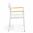 OVIALA - Fauteuil de jardin en aluminium et bois blanc  - Leeds - vignette