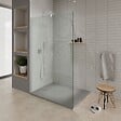 SANIVERRE - BAYA Receveur de douche 80 x 80 cm Gris extra-plat aspect pierre + bonde incluse - vignette